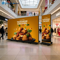 Pantalla LED Móvil P2.5 para Publicidad en Interiores, 960x1920, Póster LED Plegable, Pantalla LED Móvil Digital de Alta Definición