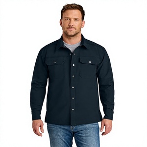 Men's <b>Winter</b> Softshell Shirt Jacket Windproof <b>Waterproof</b> Zipper Closure Stand Collar Workwear Outdoor Utility <b>Coat</b> - Product Image 1