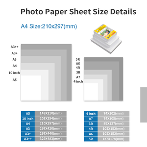 MR.R Tek Taraflı Yüksek Parlaklıkta Inkjet Fotoğraf Kağıdı 210x297mm Paket Başına 100 Yaprak 135gsm 35LB - Product Image 3