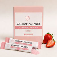 Glutathion avec Protéines Végétales Mélange pour Boisson à la Fraise 10 Sachets OEM ODM Complément Alimentaire