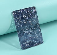 Feuille de verre acrylique en plexiglas à motif de vagues d'eau pour la décoration de salle de bain