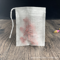 Sachets de thé vides en fibre de maïs biodégradables avec cordon de serrage, vente en gros, fabriqués en Chine