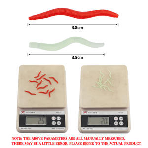 Ytqhxy – appât doux bionique en forme de ver, rouge, qui brille dans le noir, pour la pêche en eau douce, aux carpes crucianes, appâts de fond XY 405 - Product Image 2