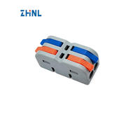 ZHNL DIY GO Mini Connecteur de câble en cuivre universel compact de type levier, bornier réutilisable à insertion rapide 2/3 ports pour câble électrique