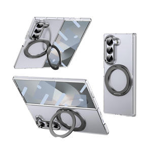 Porte-anneau magnétique double couleur étui de téléphone pliable antichoc Zlip avec verre trempé pour Samsung Galaxy Fold 7 6 5 4 3 - Product Image 2