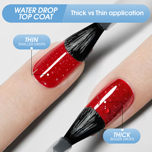 Beyad Water Drop Gel Top Coat, <span class=keywords><strong>Effet</strong></span> 3D Brillant Sans Résidu, Vernis de Finition pour Nail Art, Manucure <span class=keywords><strong>Bulle</strong></span> DIY, Soak Off Lampe UV LED - Product Image 3