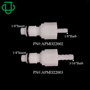 JU Collection POM Plastic AP Series <b>Quick</b> Connect Male Coupling With Valve 6-10mm Pipe Grade Injection Molding - Product Image 3