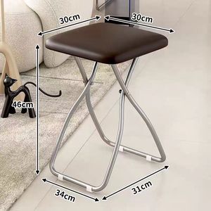 Fauteuil souple pour la maison, empilable, style luxe léger, tabouret de salon, chambre moderne et simple, épaissi, pliable et transformable - Product Image 4
