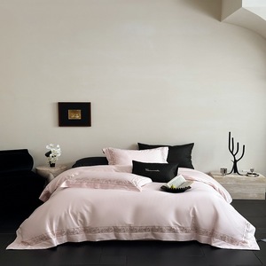 Juego de Ropa de Cama de Diseño de 4 Piezas con Funda Nórdica <span class=keywords><strong>y</strong></span> Edredón de Lyocell <span class=keywords><strong>y</strong></span> Algodón con Bordado <span class=keywords><strong>y</strong></span> Patchwork para Hogar <span class=keywords><strong>y</strong></span> Hotel - Product Image 3