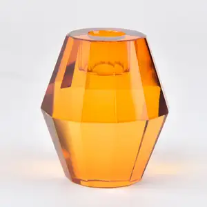 Best Design Crystal Glass Candle Holder Romantic Direct Sales Wholesale Custom Crystal Glass Tea Light Candlestick
