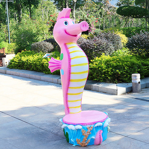 Escultura de Banco de Fibra de Vidrio Personalizada con Forma de Animales: Jirafa, Dinosaurio, Unicornio, Cebra, Oveja, para Decoración de Fiestas Infantiles y Parques Infantiles - Product Image 3