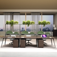 Bureau de travail moderne et luxueux en fer modulaire pour employés, poste de travail informatique