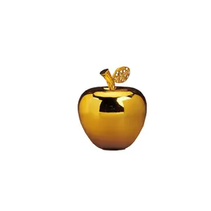 树脂艺术金色苹果图形表装饰，用于Chritamas礼物或圣诞前夕