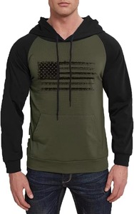 Sweat à capuche d'hiver décontracté vintage pour homme américain, 100 % coton, avec logo personnalisé, manches longues, doublure en tissu éponge brodé, en vente - Product Image 5
