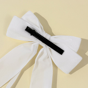 Terbaik penjual beludru busur klip rambut bayi klip rambut mewah bagian belakang kepala jepit rambut untuk wanita Natal hijau beludru pita klip rambut - Product Image 6