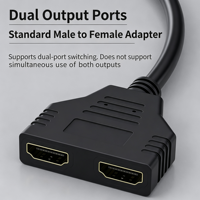 Kabel Video 1 Male ke 2 Female Splitter Adapter 1 ke 2 Kabel Pembagi Sinyal Video untuk PC Laptop Monitor TV Proyektor Layar