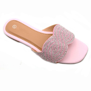 Sandales et pantoufles pour femmes de haute qualité, élégantes, à strass, à bout ouvert, respirantes, vente en gros - Product Image 2