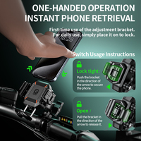 Support de téléphone pour moto Kewig, réglage à 360°, dispositif de libération rapide, mini support de téléphone pour scooter électrique, étanche