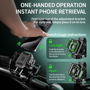 Support de téléphone pour moto Kewig, réglage à 360°, dispositif de libération rapide, <span class=keywords><strong>mini</strong></span> support de téléphone pour scooter électrique, étanche - Product Image 4
