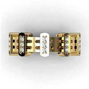Anello di Fidanzamento Unisex alla Moda, Gioiello Creativo in Lega di Rame Regolabile, Stile Moderno e Minimalista - Product Image 4
