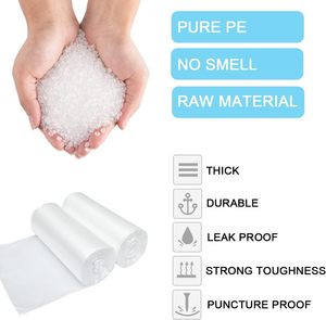 Bolsas de Basura Resistentes para Oficina, Hogar, Baño, Coche, Contenedores de Escritorio, Transparentes, Paquete de 120 - Product Image 4