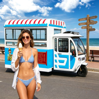 Système tout-en-un pour l'entrepreneuriat mobile : Camions de restauration rapide et de crème glacée en acier inoxydable, conception résistante à la rouille