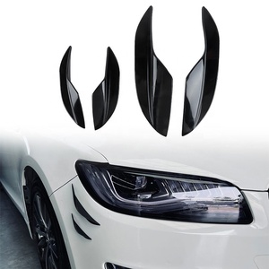 Ailerons de pare-chocs avant et arrière, diffuseur 4 pièces en fibre de carbone, caoutchouc noir brillant, pièces universelles de modification et de décoration anti-collision pour voiture - Product Image 1