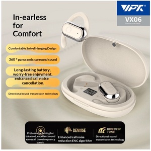 VX06 Auricolari TWS per Gaming con LED, Mini Cuffie Sportive Impermeabili IPX4, Design Semi In-Ear, Controllo Touch, 5-10 Ore di Autonomia - Product Image 3