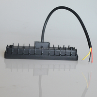 Barre lumineuse de travail LED 16 LED 3030 blanche et jaune pour SUV, bus, camion, remorque, véhicule tout-terrain, pièces et accessoires automobiles