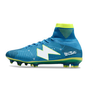 <span class=keywords><strong>Botas</strong></span> <span class=keywords><strong>de</strong></span> Fútbol para Hombre XI <span class=keywords><strong>de</strong></span> Primera Calidad en Blanco y Azul, <span class=keywords><strong>Botas</strong></span> <span class=keywords><strong>de</strong></span> Fútbol Tejidas Impermeables <span class=keywords><strong>con</strong></span> Tacos para Terreno Firme, Tallas 39-45 EU - Product Image 4