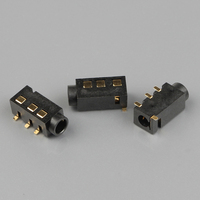 Interface SMT/SMD 4 broches Connecteur pour écouteurs avec prise jack 3.5mm Adaptateur audio optique circulaire avec boîtier en nylon