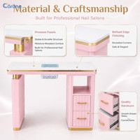 Station de travail pour ongles moderne, mobilier professionnel pour salon de manucure, table de manucure avec armoire de rangement pour salon de beauté