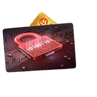 Carte anti-scan RFID en PVC plastique CMYK avec impression de numéro de série