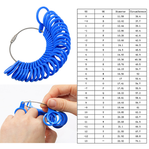 Jeu de jauges à anneaux <span class=keywords><strong>en</strong></span> plastique US 1-13 UK A-Z, outil de mesure de bijoux pour la mesure de la taille d'anneau - Product Image 2