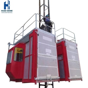 <span class=keywords><strong>Lift</strong></span> Konstruksi Double Cage HUGECRANE Bekas Kapasitas 2x2000kg Tinggi Angkat Maksimum 250m-650m - Product Image 1