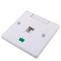 Placa frontal Keystone de un solo puerto para cable RJ45 Cat6 de plástico ABS de alto impacto, tipo 3M, placa frontal Keystone 3M, placa frontal de red