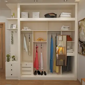 Design moderno do penteado do armário do guarda-roupa da madeira 2019