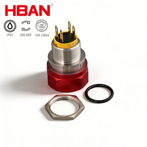 Botón de Emergencia Mantenido, 22mm 19mm, Aleación de Aluminio, IP65, 5A, <span class=keywords><strong>Pulsador</strong></span> 2NC, Normalmente <span class=keywords><strong>Cerrado</strong></span> - Product Image 3