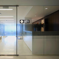 Plaque de signalisation de porte autocollante en acrylique pour personnel autorisé uniquement – Bureau, salle, avis de sécurité personnalisé, taille sur mesure