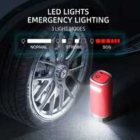 12V 24V Double Cylinder Digital Car Tire Inflator Pump Jump Starter Portable Air Compressor Emergency Flashlight 120W 6000mAh