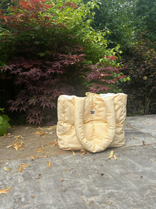 Grand sac fourre-tout matelassé en tissu écossais rouge, mignon et moelleux, fait main, avec rembourrage doux, sac <span class=keywords><strong>à</strong></span> bandoulière - Product Image 5