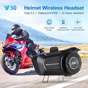 Auriculares para Motocicleta Y50, Nuevo Modelo, Batería de Gran Capacidad de 1800 mAh, Larga Duración, Auriculares para Casco de Motocicleta - Product Image 2