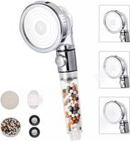 Douche à main filtrée avec perles minérales ioniques pour salle de bain, avec fonctions d'aromathérapie et de massage, design contemporain, finition chromée