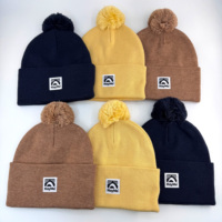 Bonnets en tricot de haute qualité pour hommes et femmes avec pompon, logo personnalisé, bonnet d'hiver chaud pour le ski