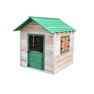 Casa De Juegos De Madera Playhouse Kids Wooden Play House Outdoor Imaginative Fun Toys Wooden Play House