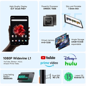 Nuovo Arrivo ALLDOCUBE IPlay 50 <span class=keywords><strong>Mini</strong></span> T811 Tablet 4G LTE, 8.4 <span class=keywords><strong>Pollici</strong></span>, 4GB+64GB Supporto GPS Dual SIM - Product Image 3