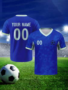 Maillot de football personnalisé avec logo 2026 Nouveau design Col en V Manches courtes Respirant Anti-transpiration Unisexe Adulte Vente en gros - Product Image 6