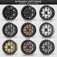 Jantes Beadlock forgées usinées argentées 17-22 pouces 6061-T6, jantes tout-terrain simulées 5x5.0 6x5.5 pour Jeep Wrangler JL