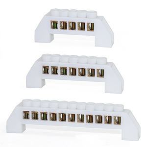 Barra Colectora Neutra Tipo Puente de 5, 7, 10 Orificios, Bloque de Terminales de Cobre para Conexión a Tierra, Caja de Distribución - Product Image 1