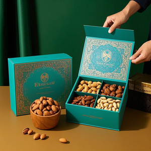 Boîte d'expédition personnalisée avec logo pour aliments, noix, emballages cadeaux, en matériaux recyclés et avec logo sur mesure - Product Image 1